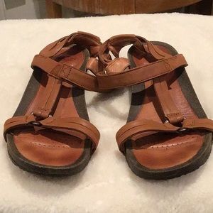 Gently worn Leather Teva Sandles
